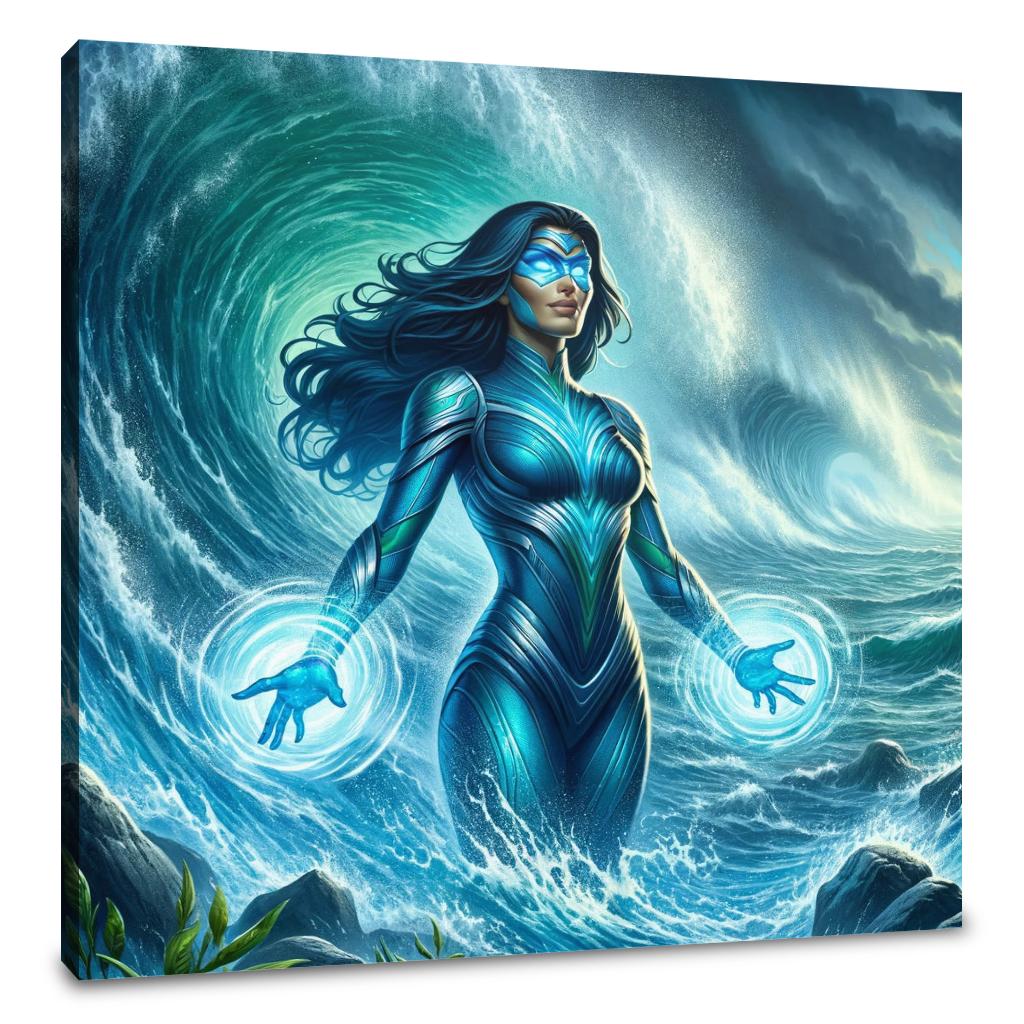 Aqua Wave Canvas