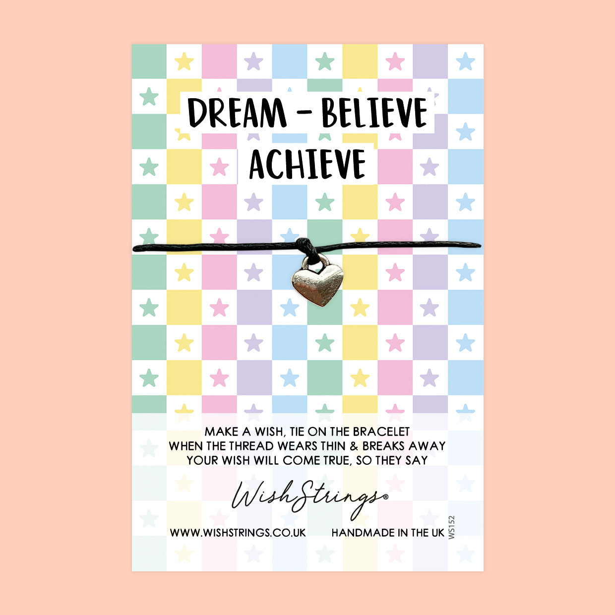 Wish Bracelet Handmade Wax Cord Dream Bracelet - Graduation Gift Card Included