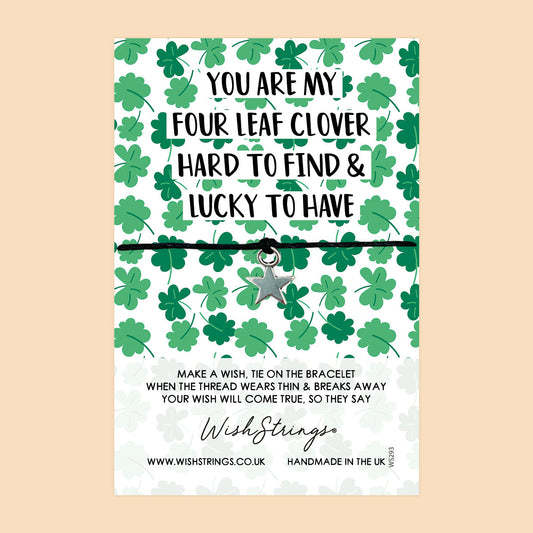 Wishstrings Lucky Charm Bracelet – Handmade Wax Cord | Letterbox Friendly Gift Card