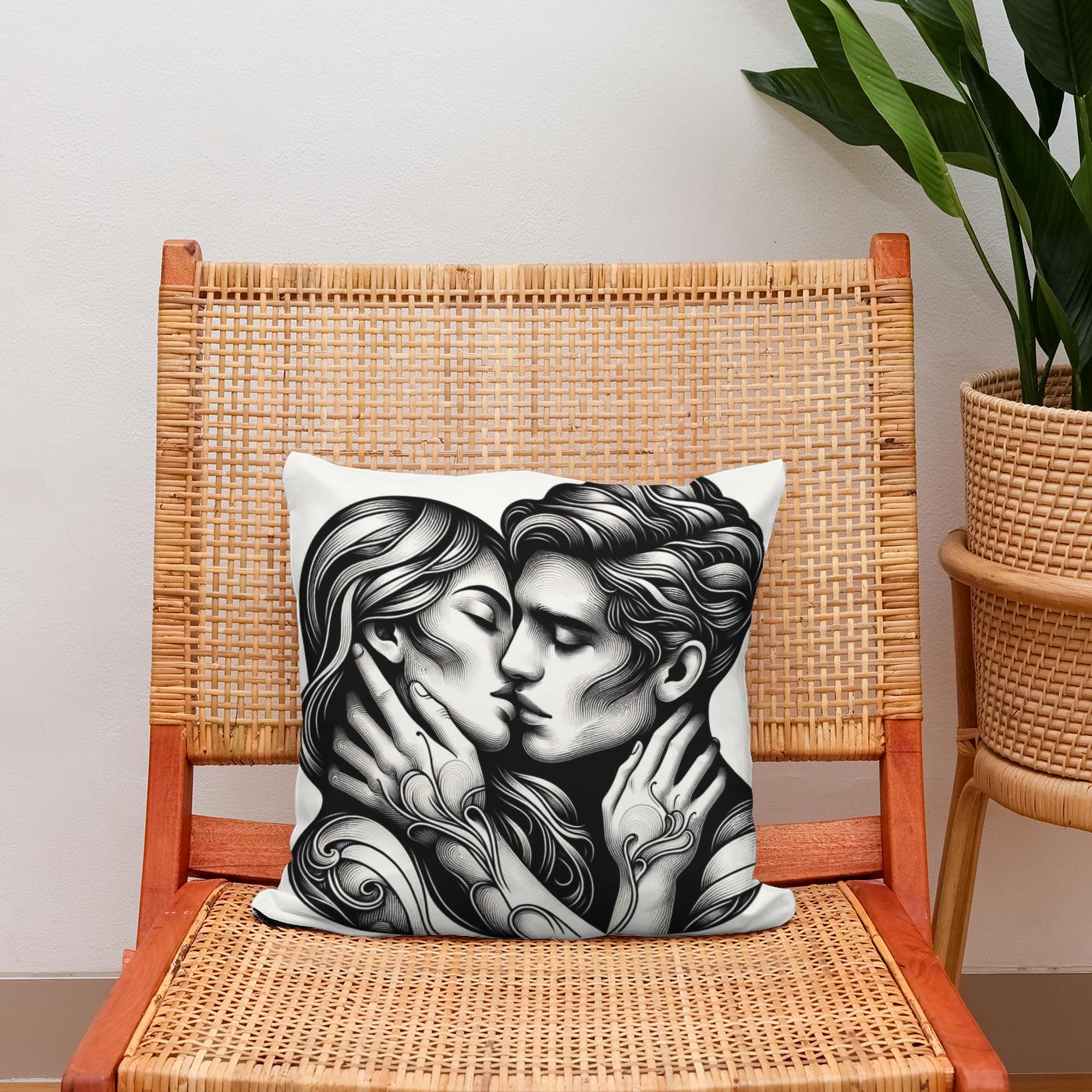 Golden Kiss Cotton Cushion
