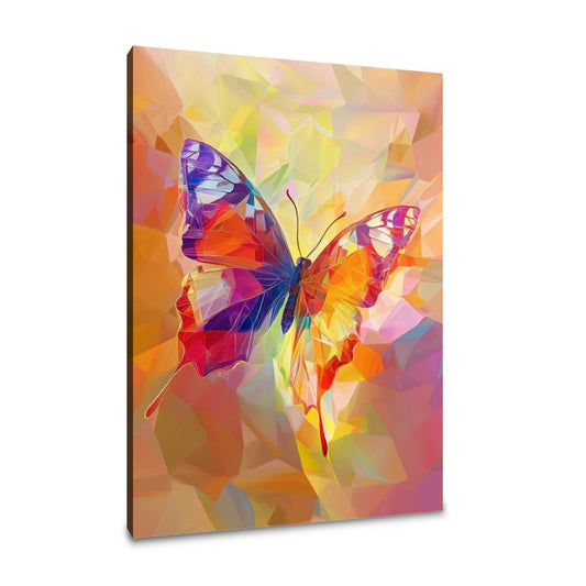 Polygonal Butterfly Kaleidoscope Canvas