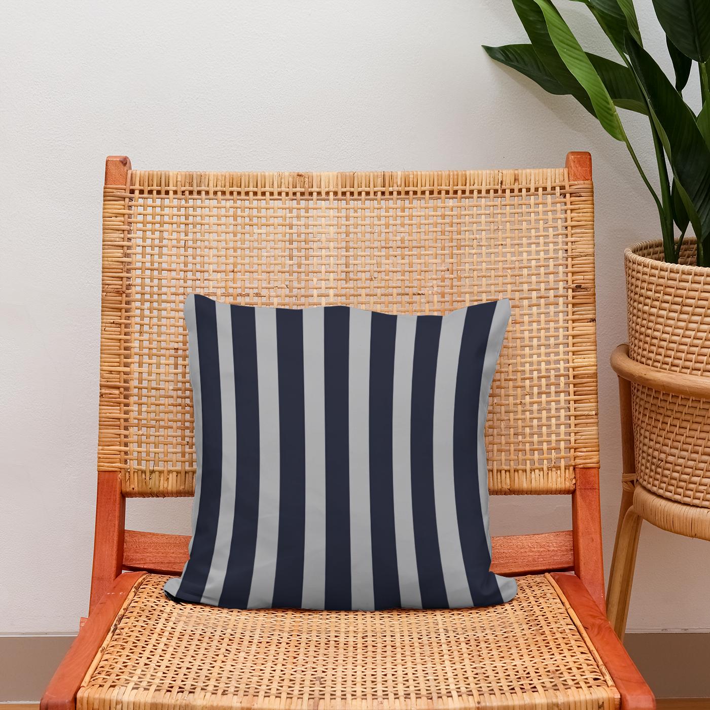 Symmetric Stripes Cotton Cushion