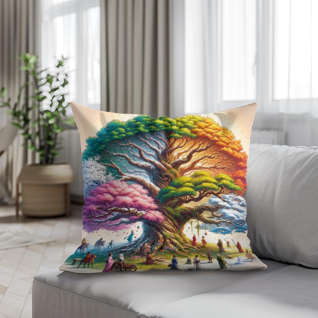 Seasons of Life Cotton Cushion