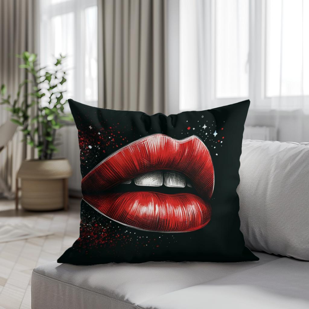 Scarlet Whisper Cotton Cushion