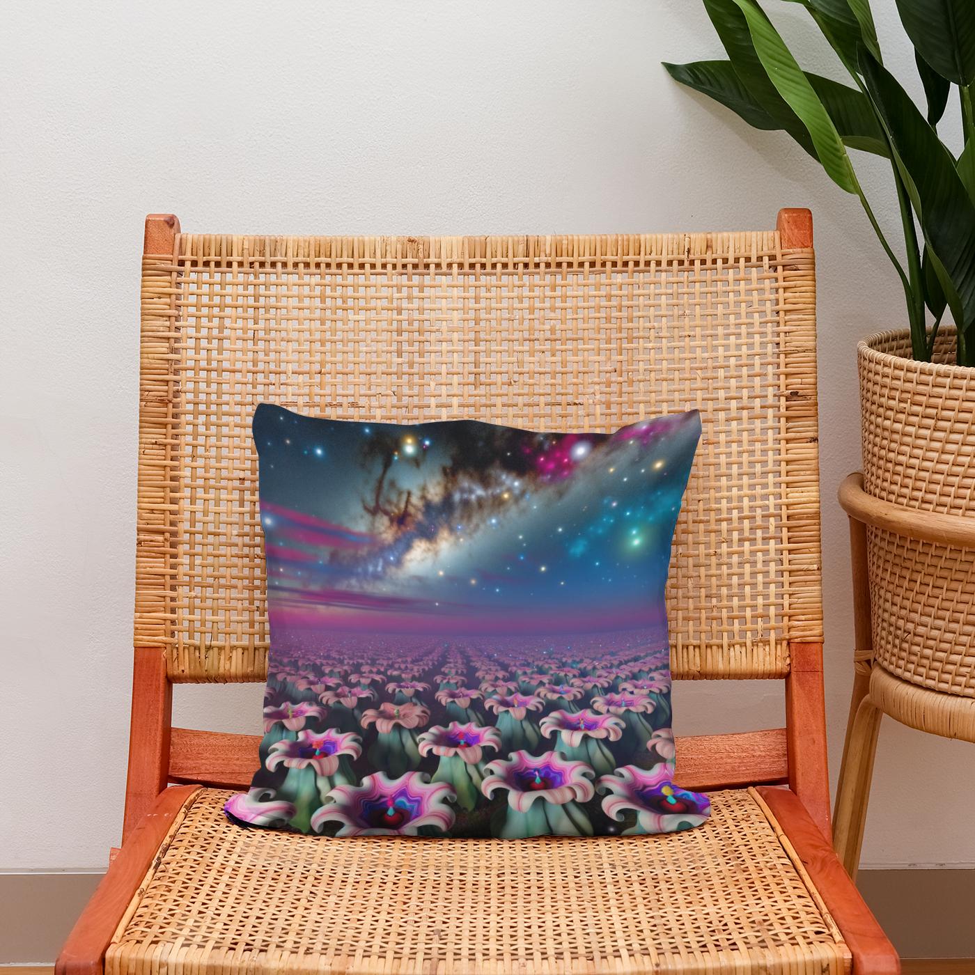Nebula Bloom Cotton Cushion
