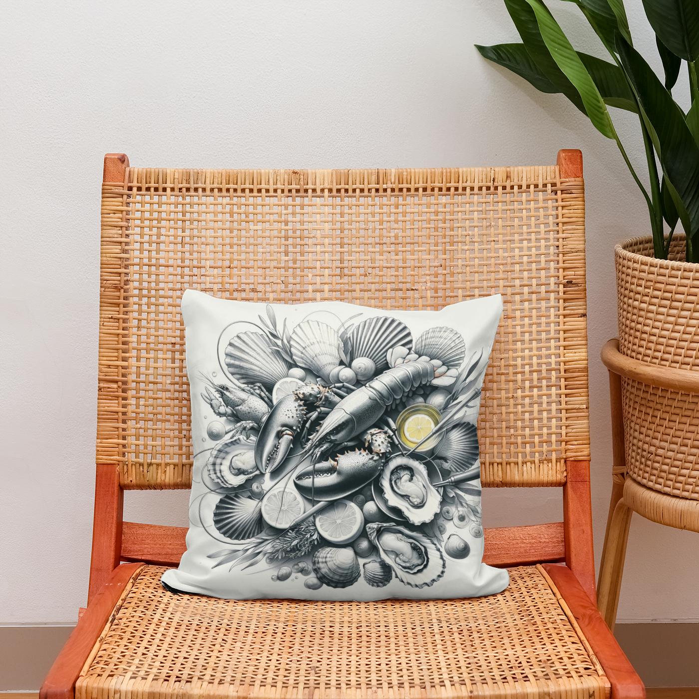 Seafood Symphony Cotton Cushion