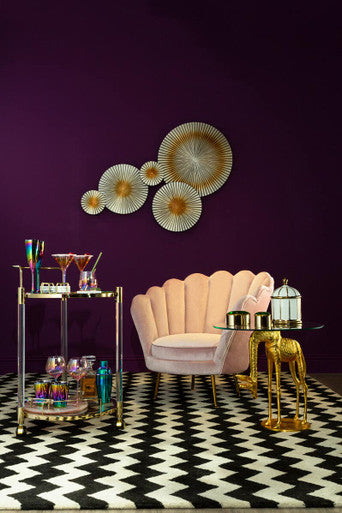 Frosted Deco Set of 2 Martini Glasses