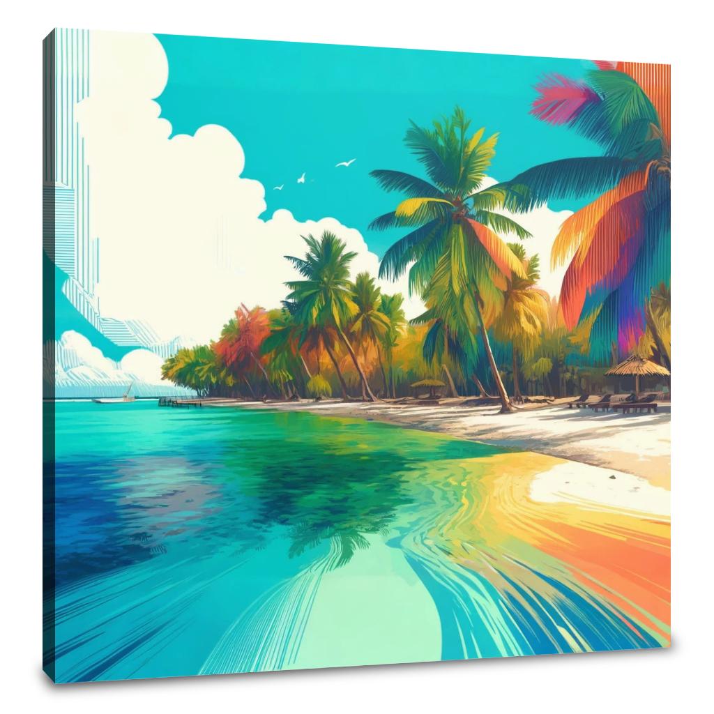 Vibrant Tropical Escape Canvas