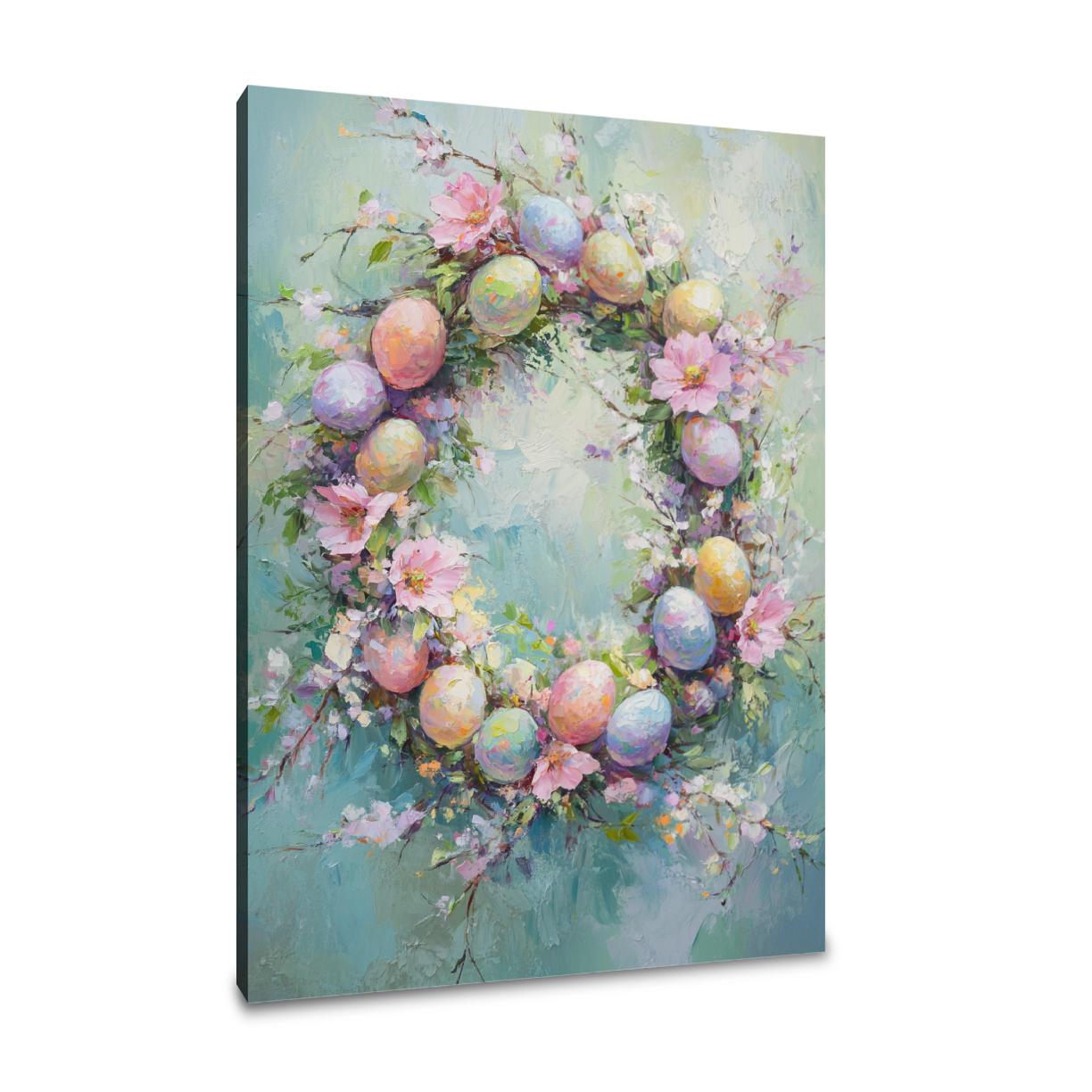 Easter Wreath Elegance Canvas