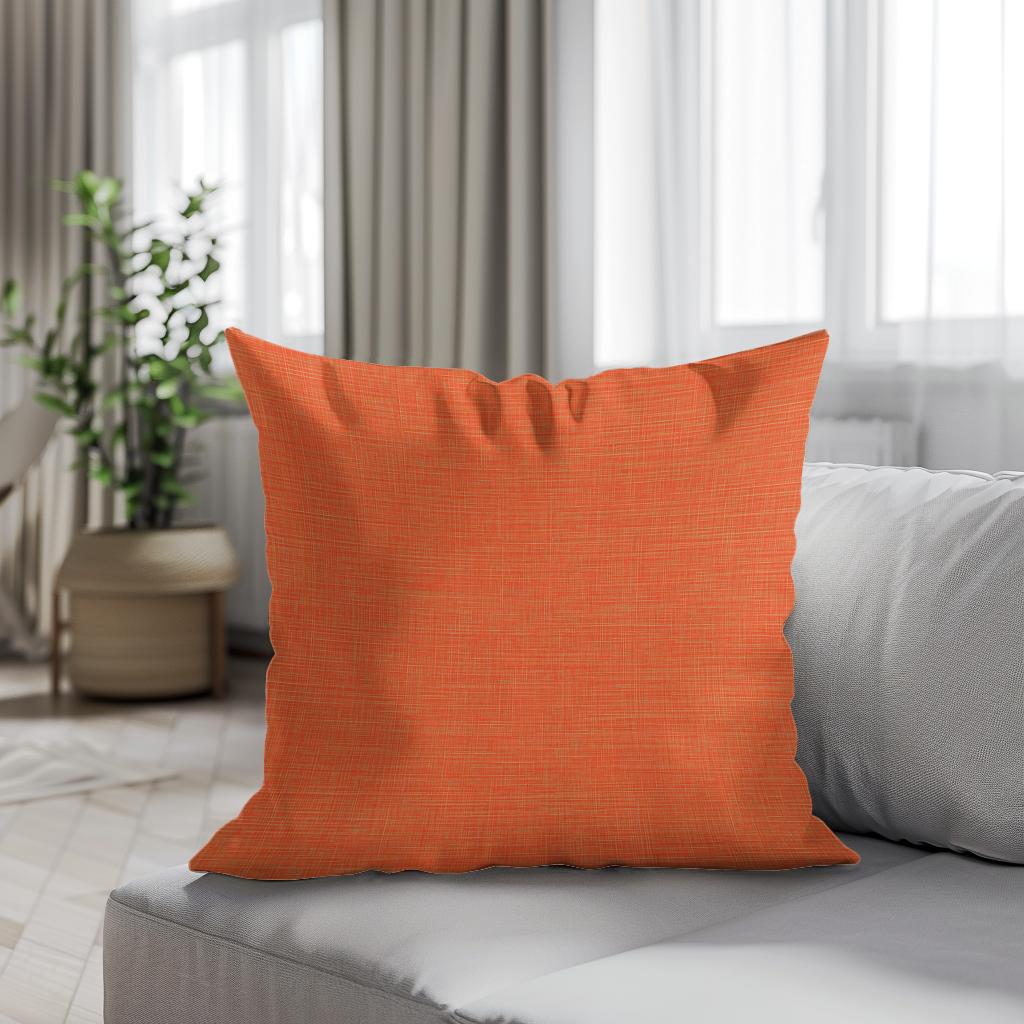 Vibrant Orange Cotton Cushion