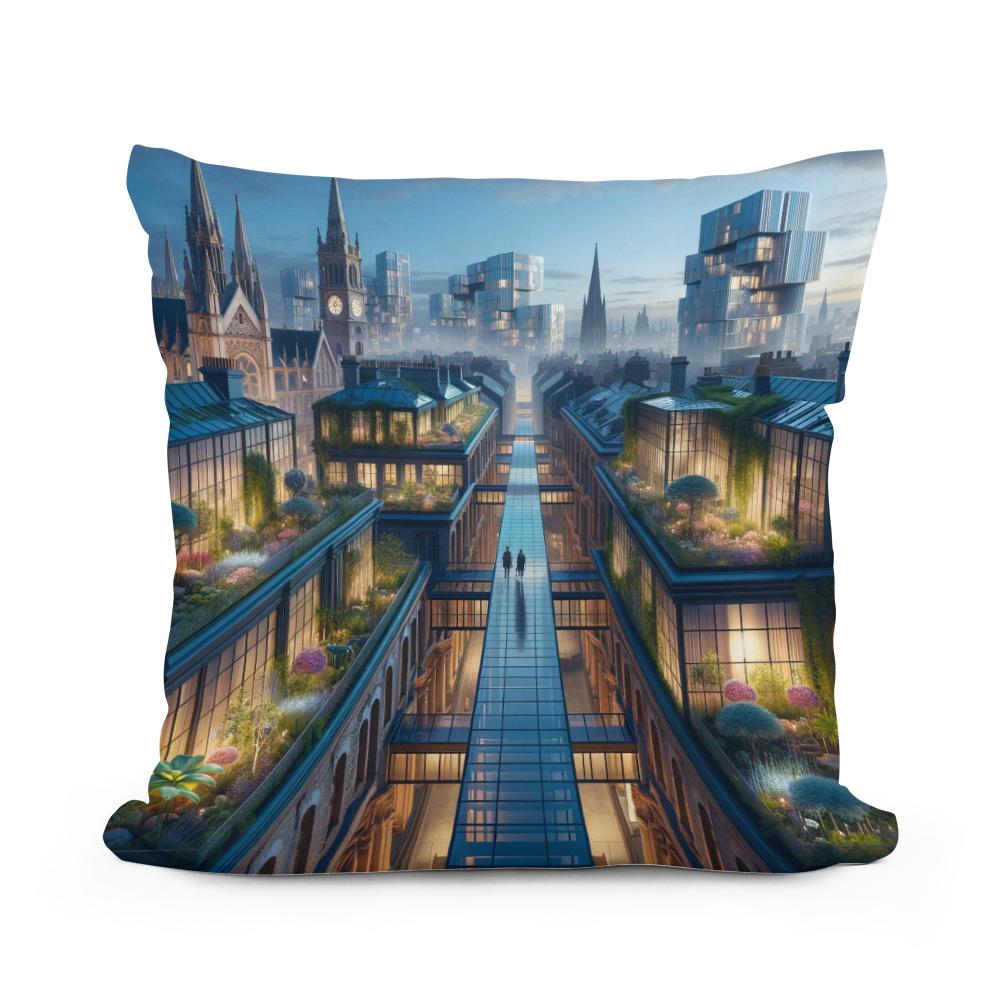 Green Canopy Twilight Cotton Cushion