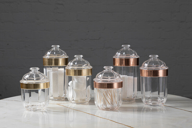 Large Rose Gold Acrylic Storage Jar