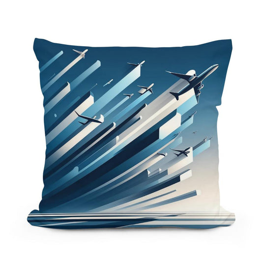 Ascension in Blue Cotton Cushion