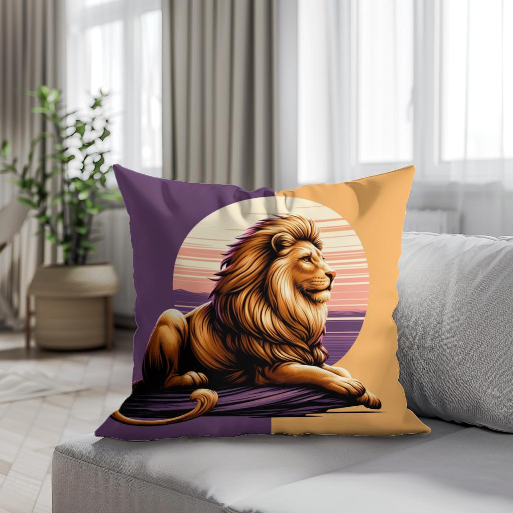 Regal Lion Cotton Cushion