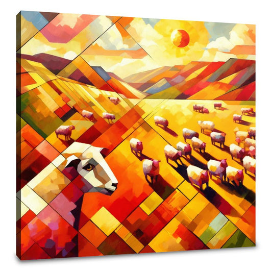 Midday Mosaic Sheep Canvas