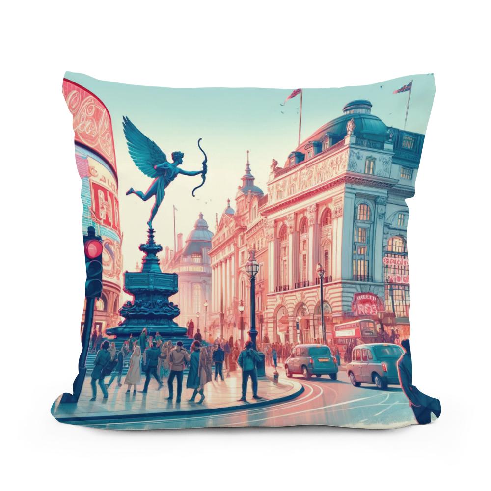 Piccadilly Circus Vibrance Cotton Cushion