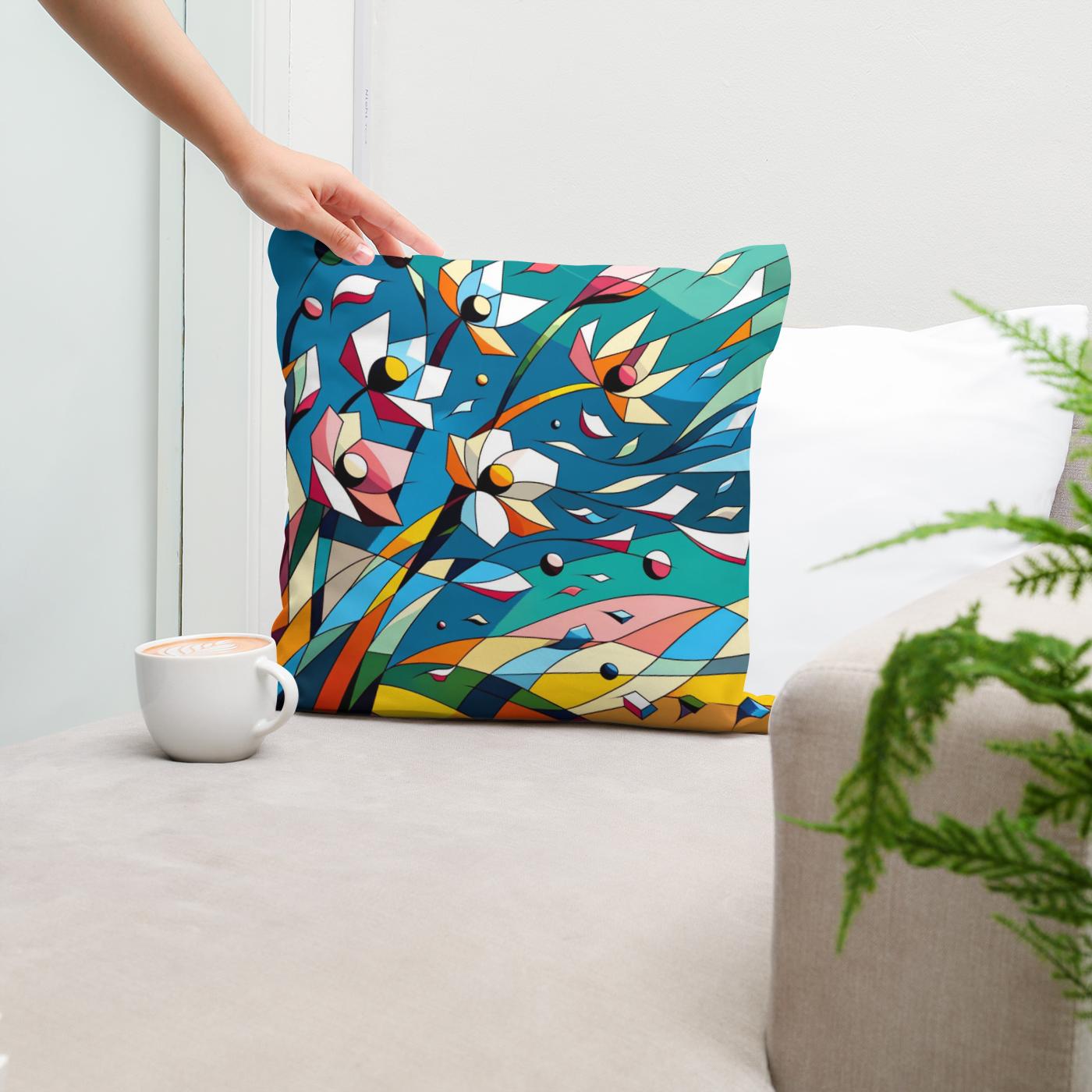 Breezy Petals Cotton Cushion