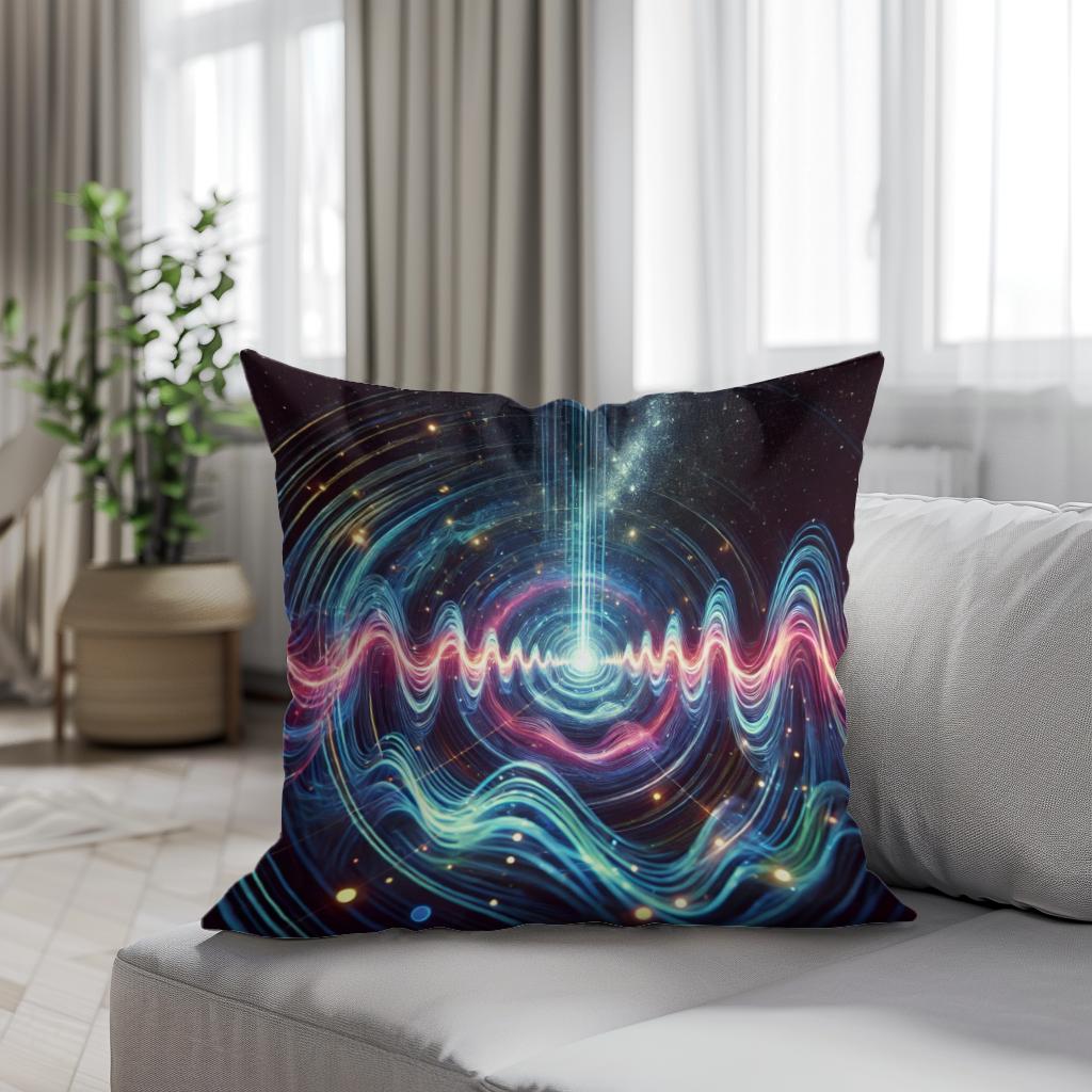 Cosmic Energy Waves Cotton Cushion