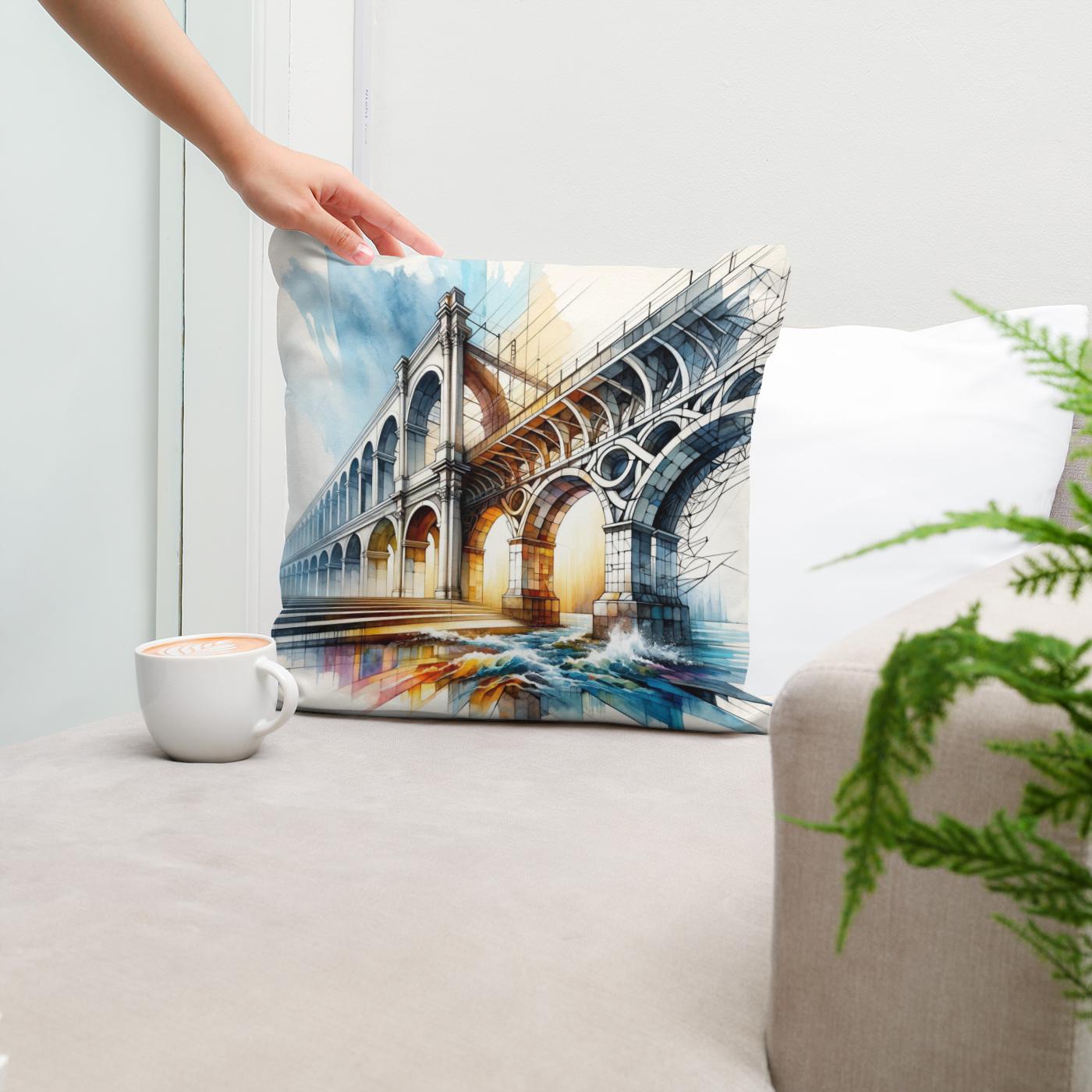 Temporal Bridge Cotton Cushion