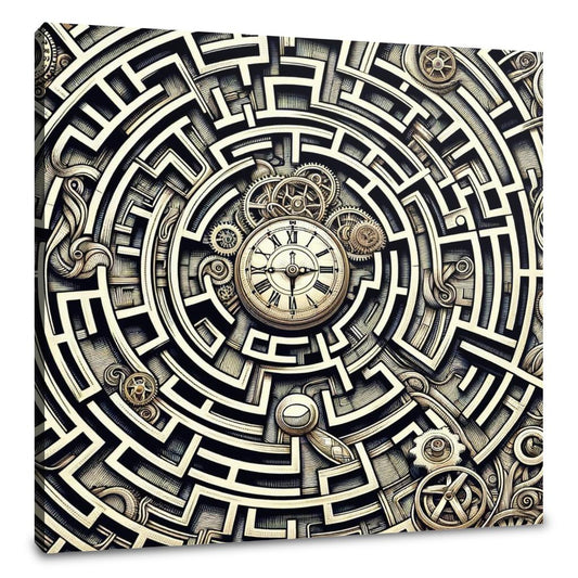Temporal Labyrinth Elegance Canvas