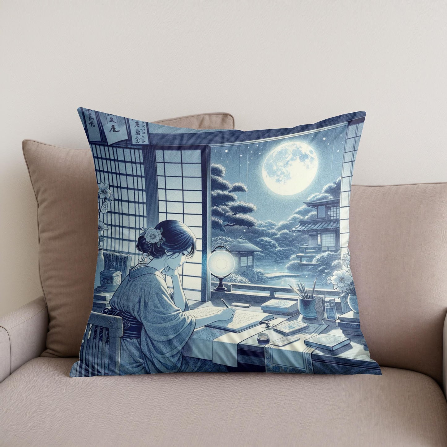 Moonlit Memoir Cotton Cushion