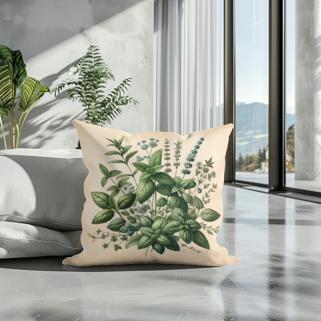 Herbal Harmony Cotton Cushion