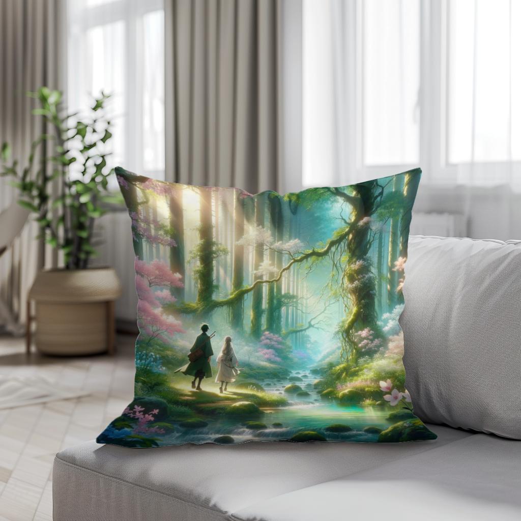 Enchanted Forest Journey Cotton Cushion