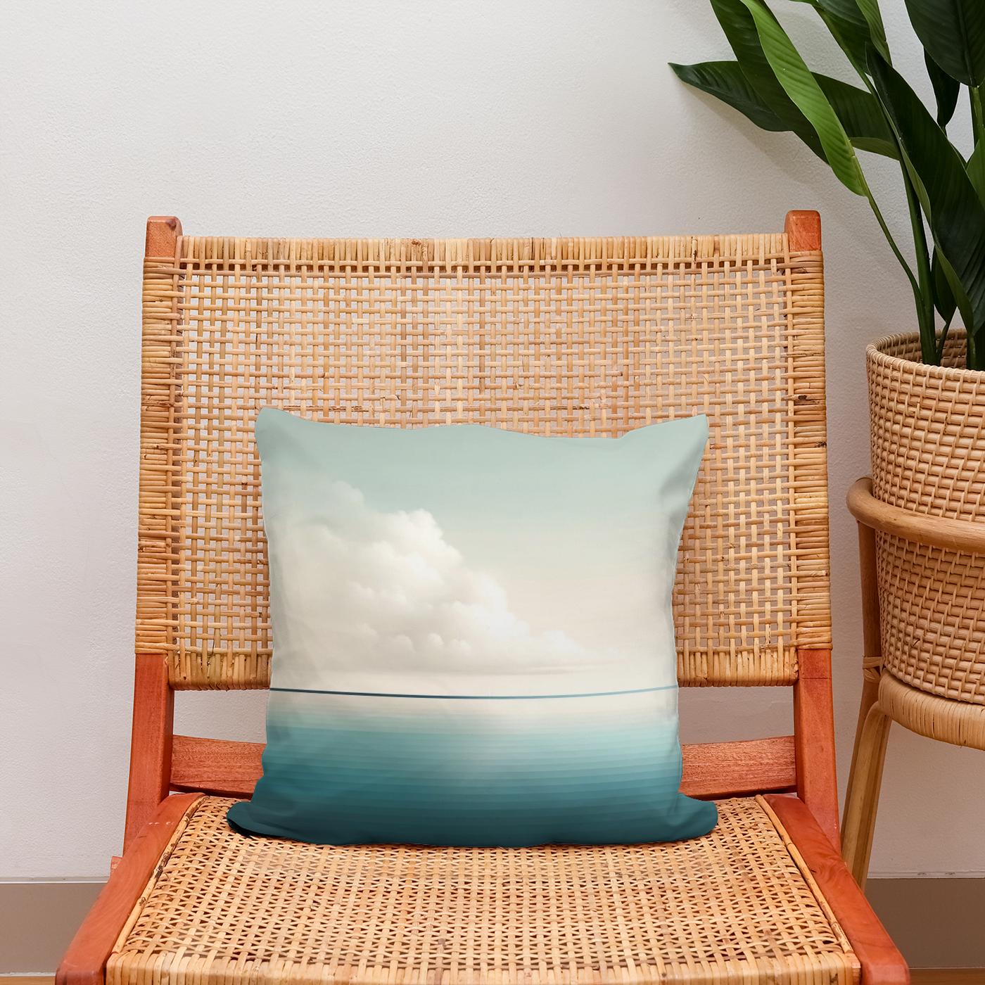 Calm Horizon Cotton Cushion