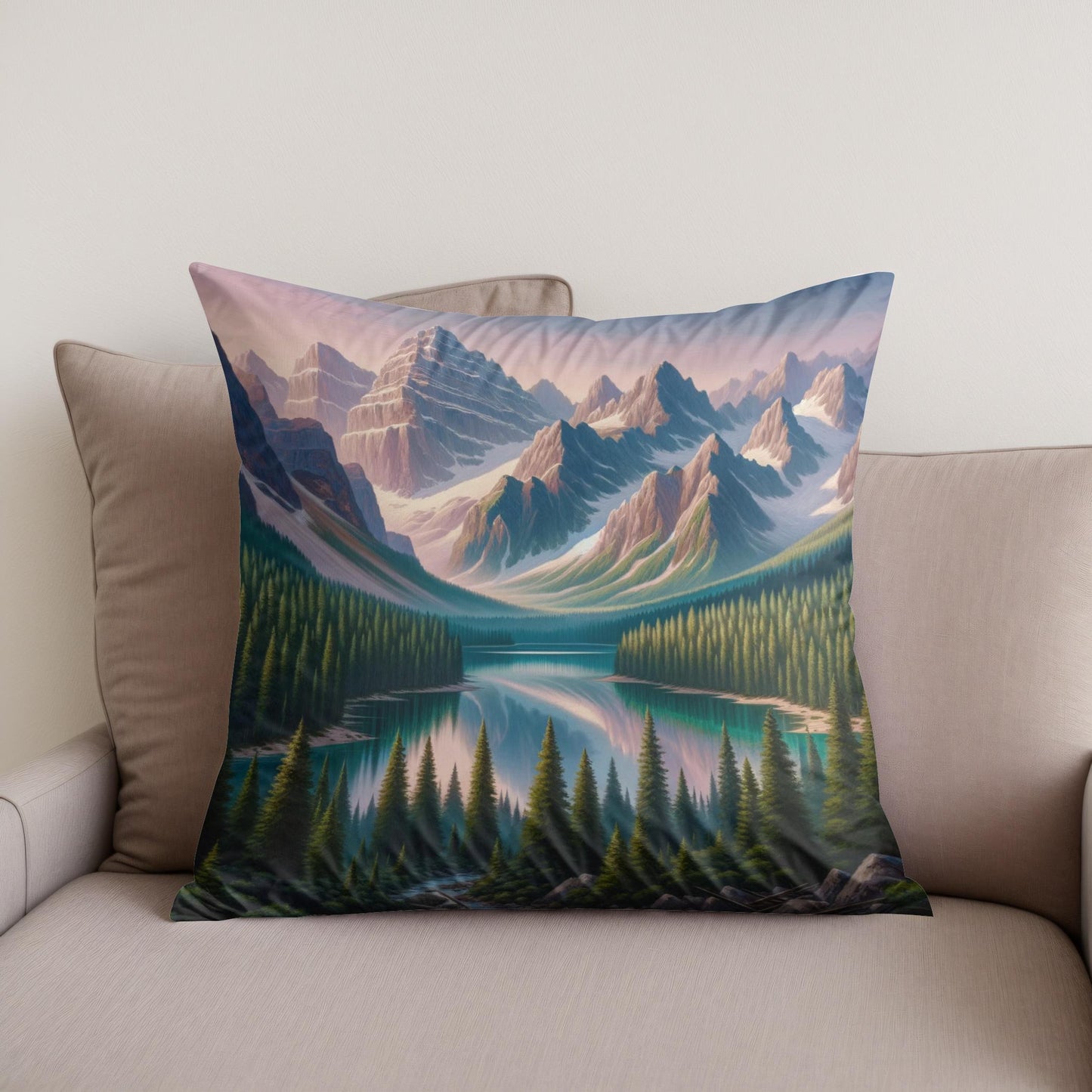 Dawn Mountain Majesty Cotton Cushion
