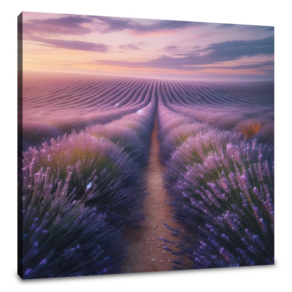 Lavender Sunset Fields Canvas