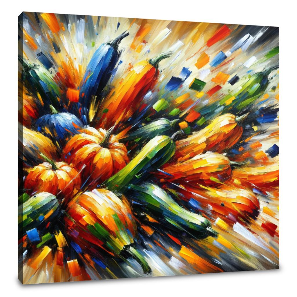 Expressionist Squash Spill Canvas