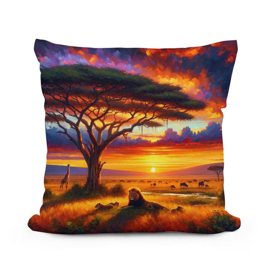 Serengeti Sundown Cotton Cushion