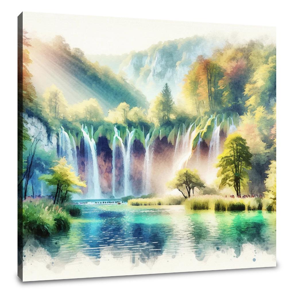 Plitvice Lakes Serenity Canvas