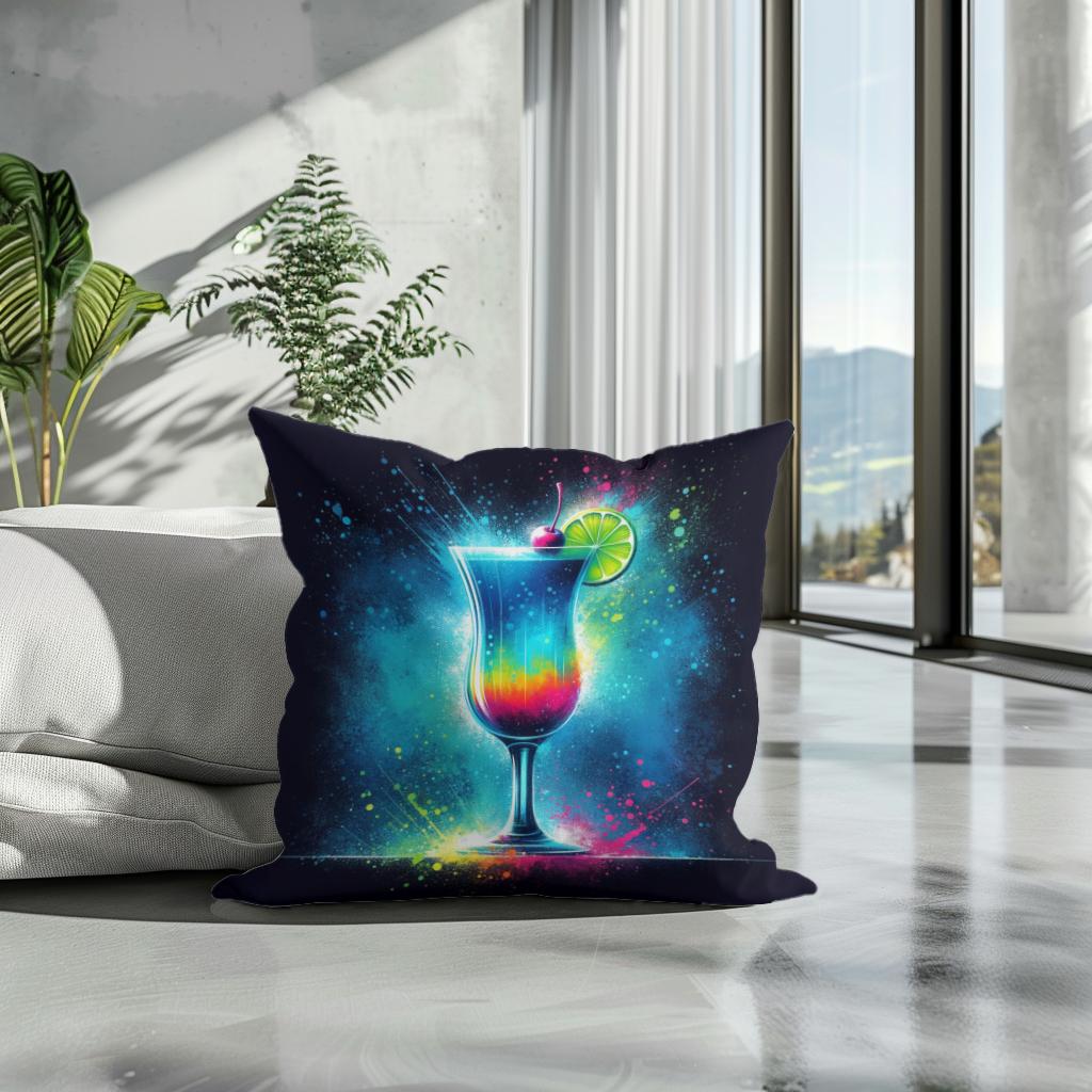 Midnight Cocktail Cotton Cushion