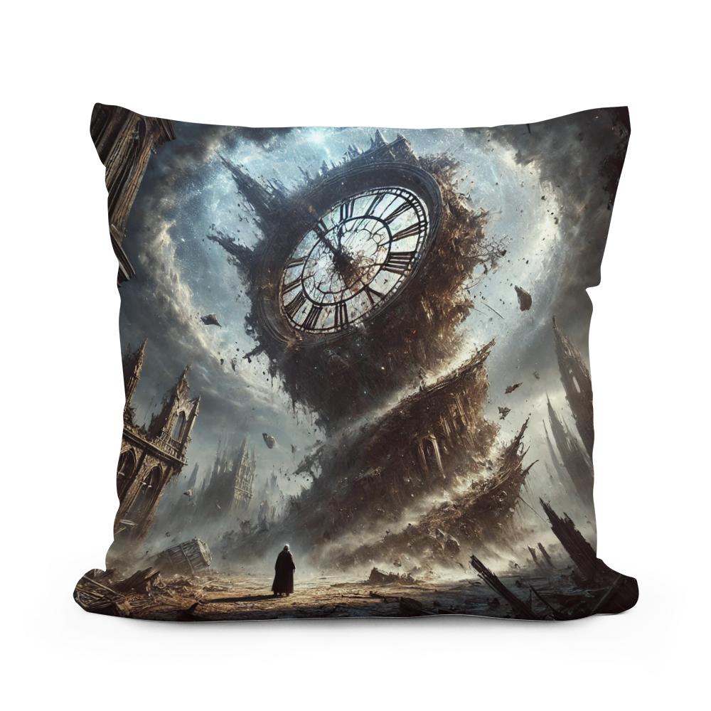 Fractured Time Cotton Cushion