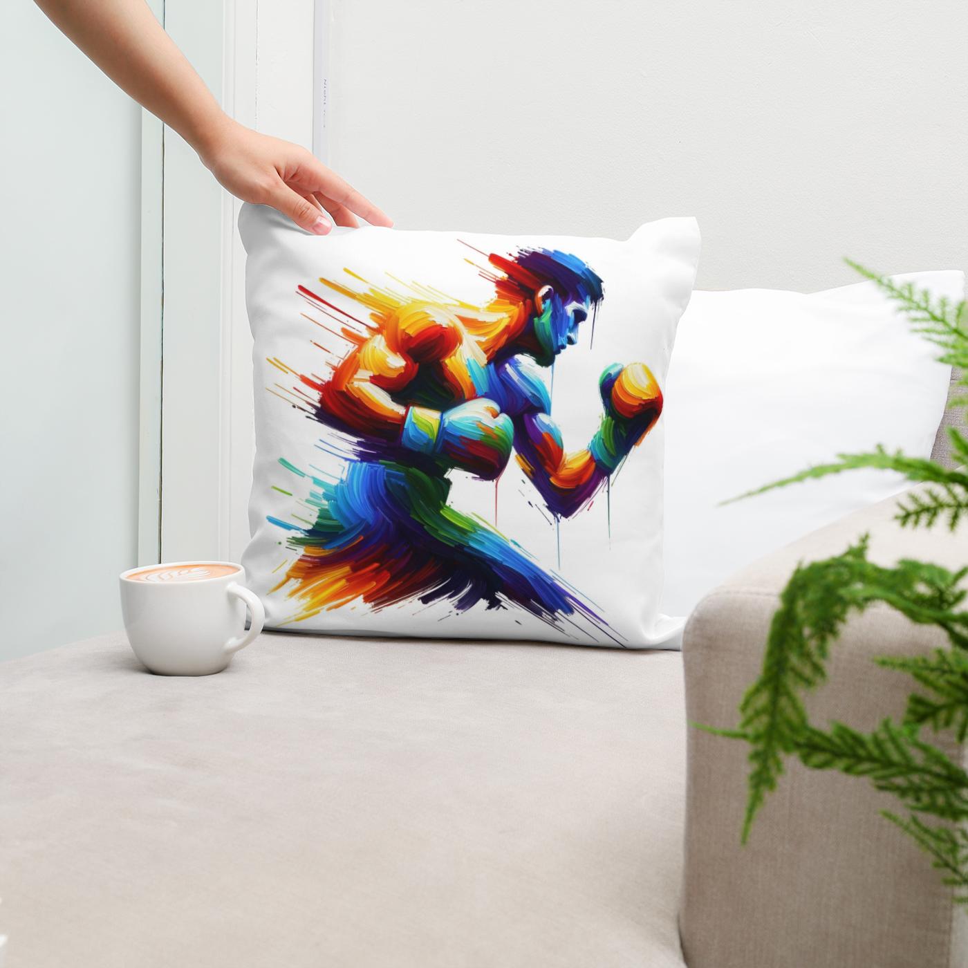 Pugilist's Colorful Impact Cotton Cushion