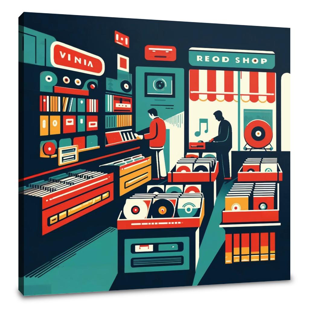 Vintage Vinyl Vibes Canvas