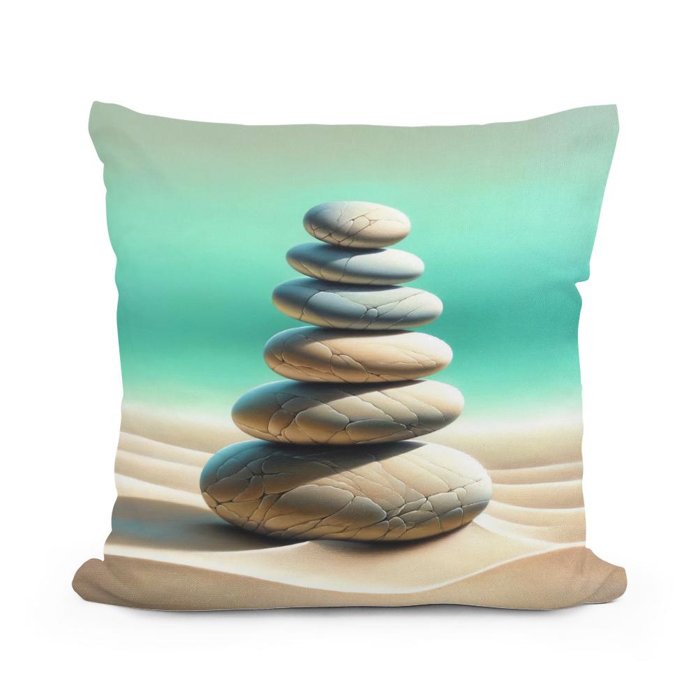 Zen Stone Array Cotton Cushion