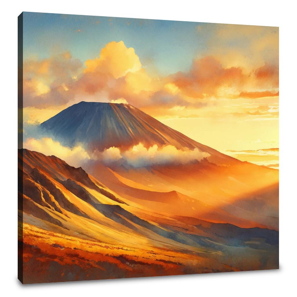 Mauna Kea Sunset Glow Canvas