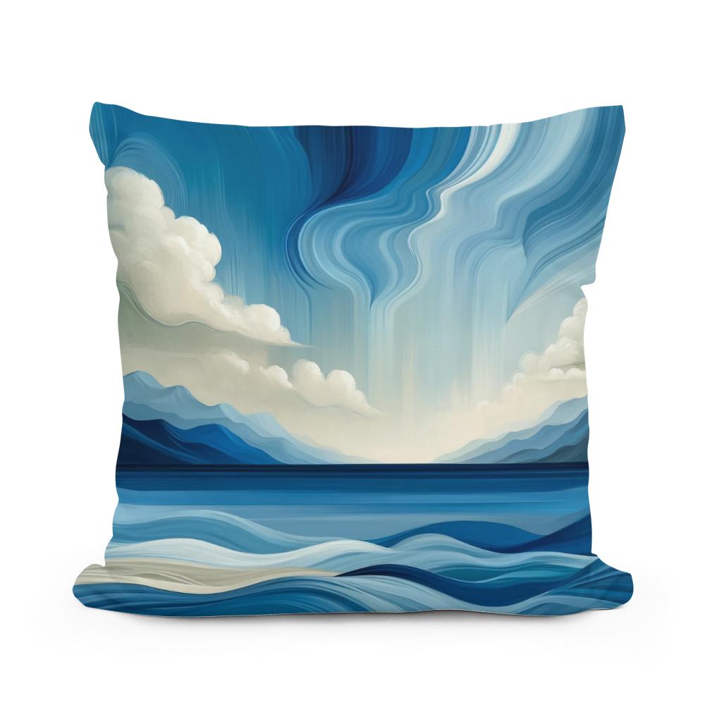 Azure Depths Cotton Cushion