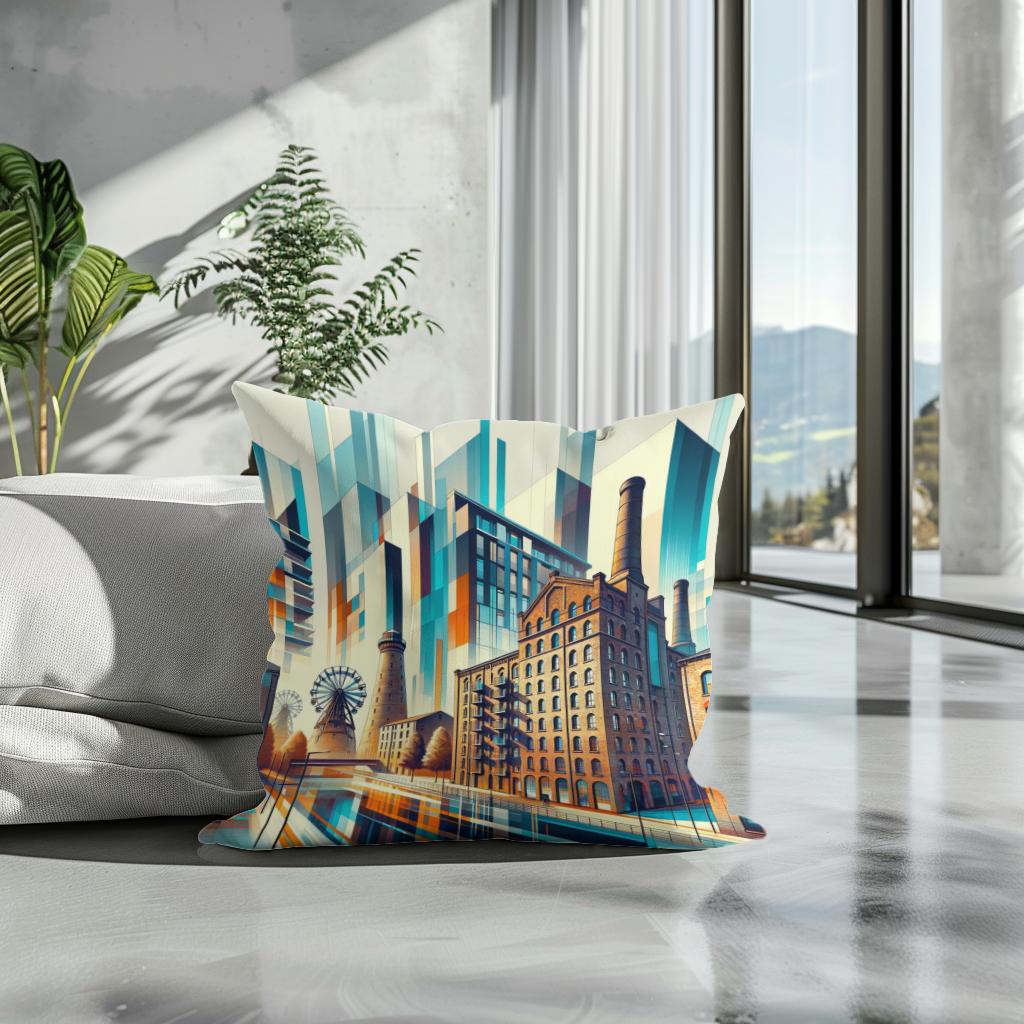 Manchester Ancoats Evolution Cotton Cushion