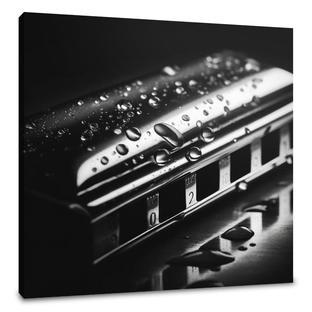 Blues Droplets Canvas