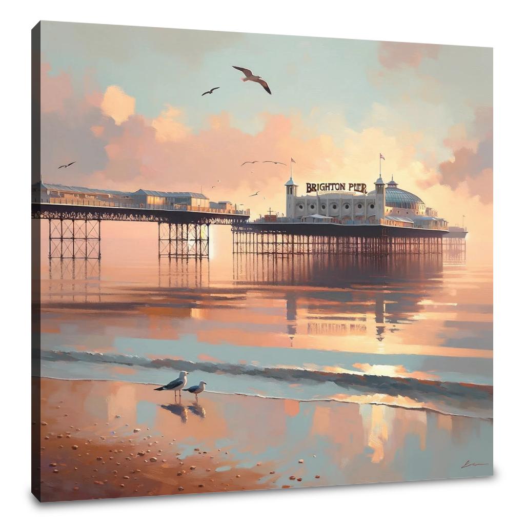 Brighton Pier Tranquil Morning Canvas