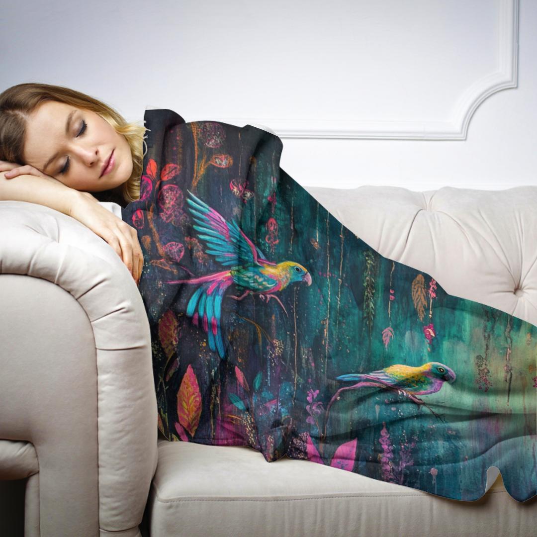 Neon Jungle Blanket