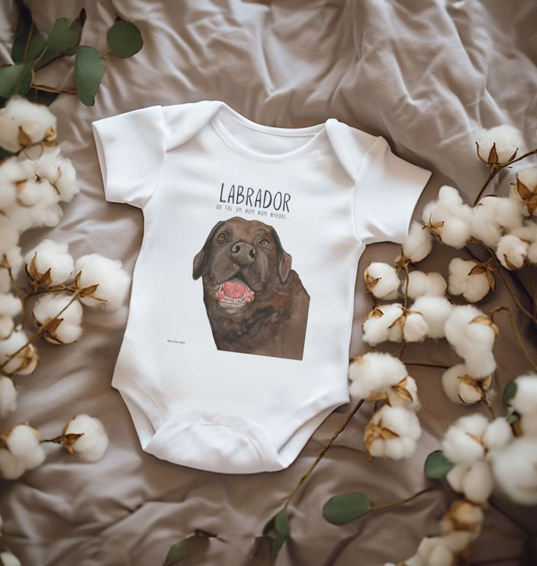 Tiny Tums & Big Crumbs – The Chocolate Labrador Bodysuit