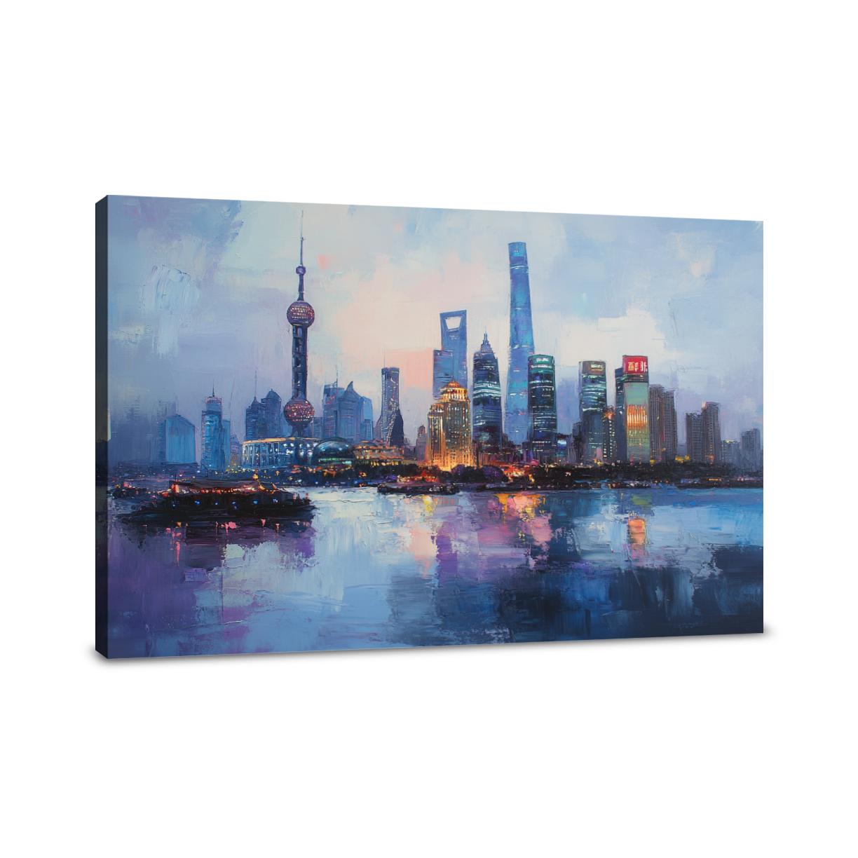 Shanghai Skyline Harmony Canvas