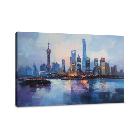 Shanghai Skyline Harmony Canvas