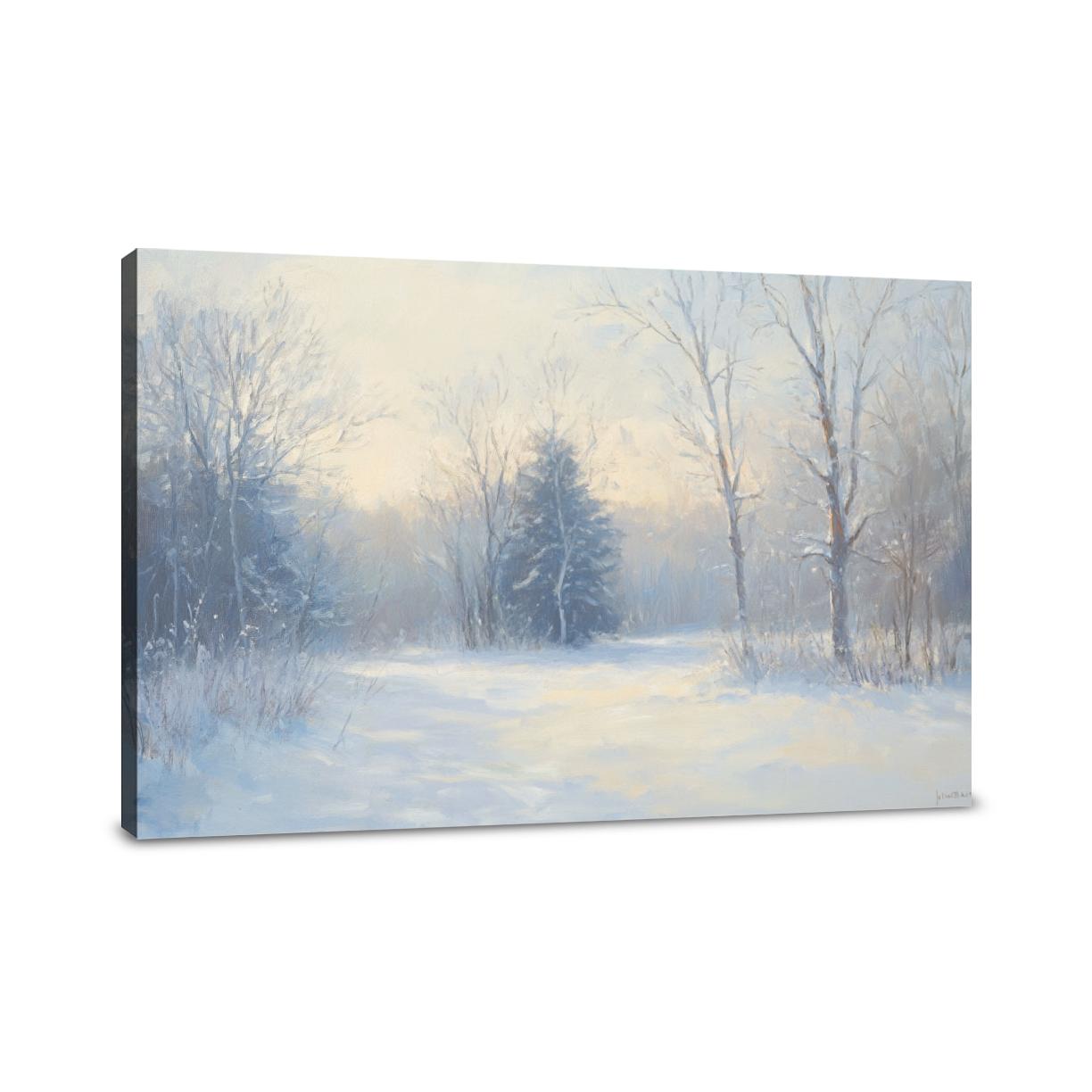 Snowy Serenity Forest Canvas