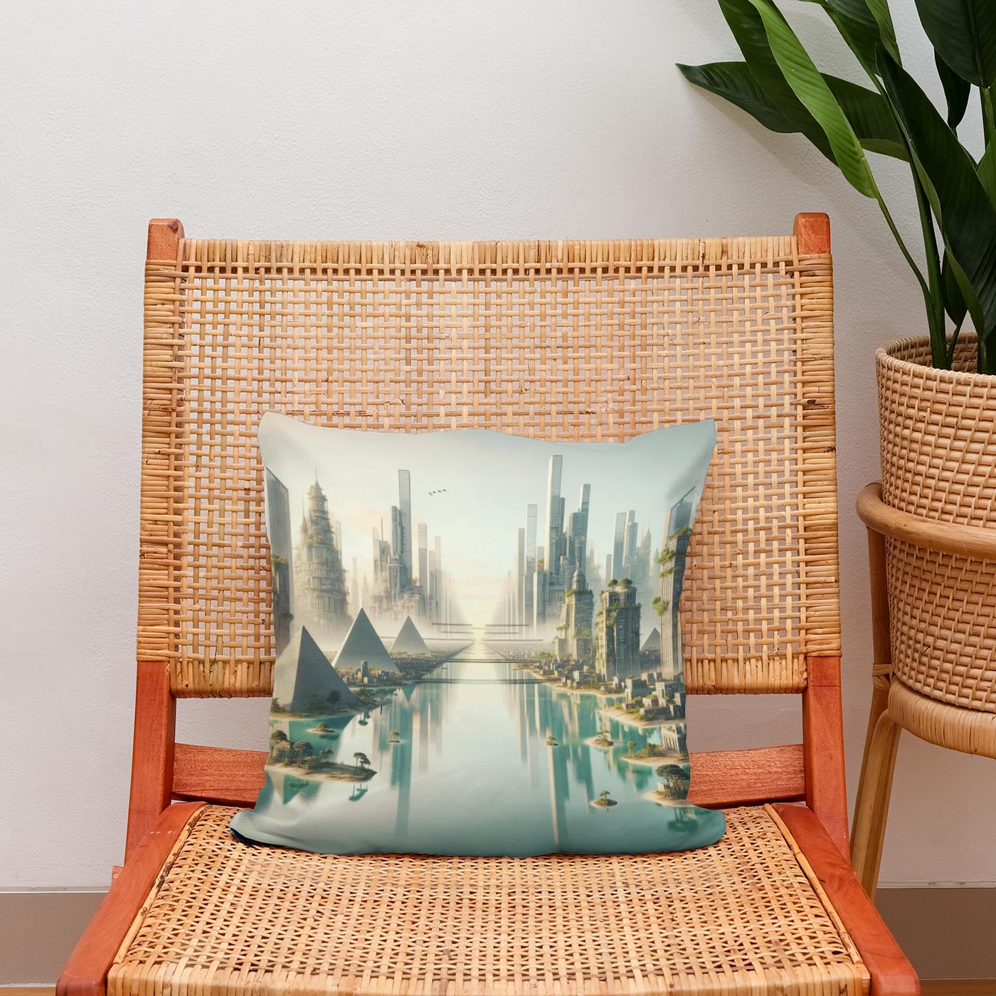 Timeless City Reflections Cotton Cushion