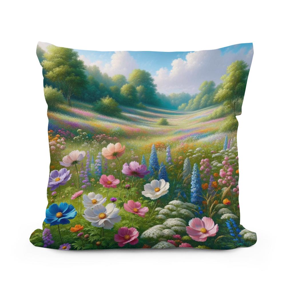 Spring Meadow Bliss Cotton Cushion
